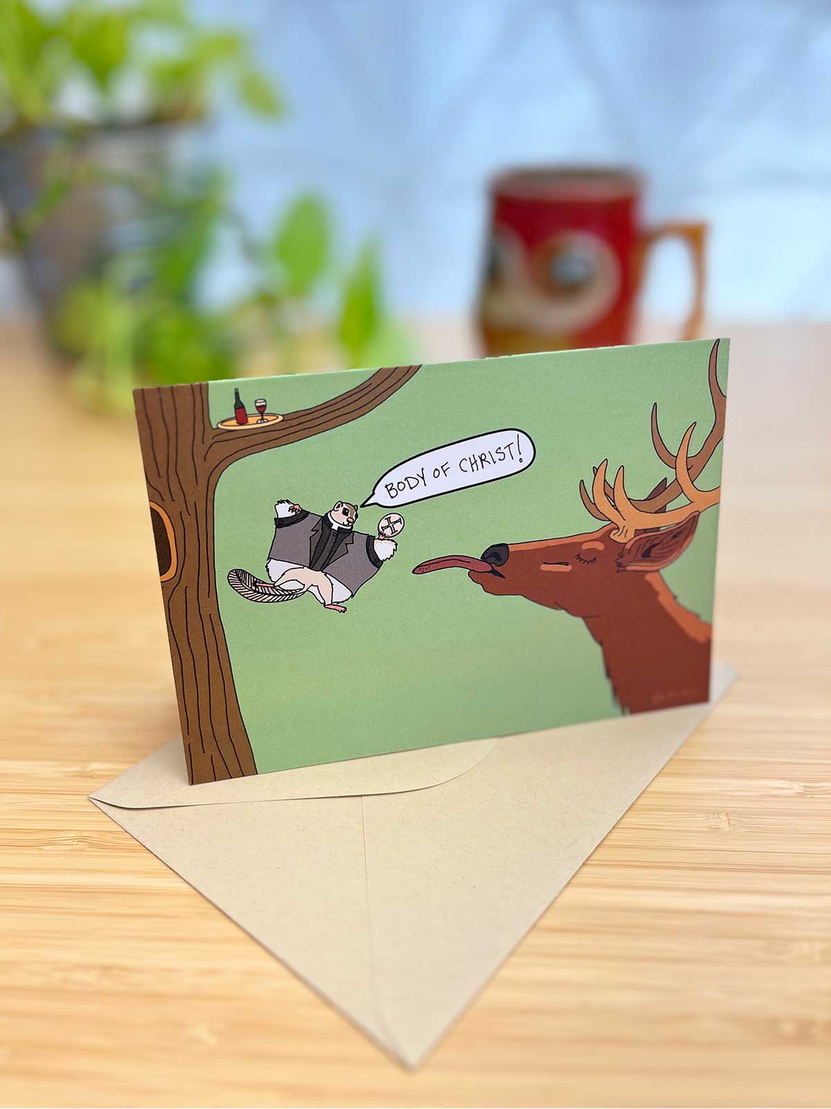Flying Squirrel Communion Note Card