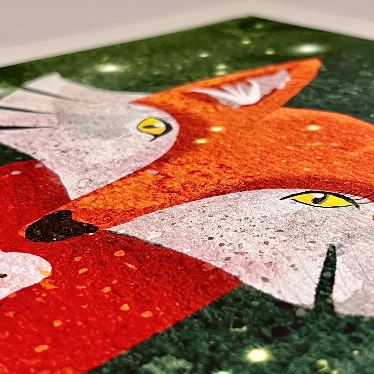 Fox, Ferns, & Fireflies Fine Art Print