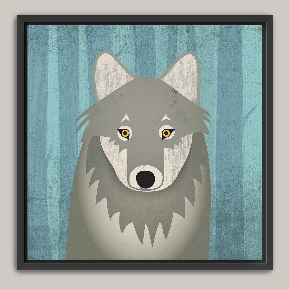 Timber Wolf Framed Canvas Print