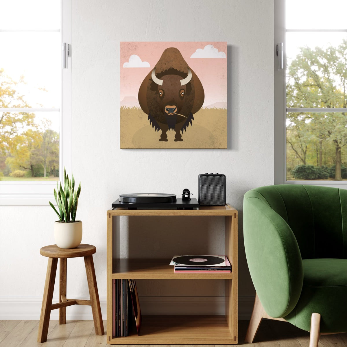 Bison Plains Canvas Print