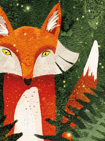 Fox, Ferns, & Fireflies Note Card