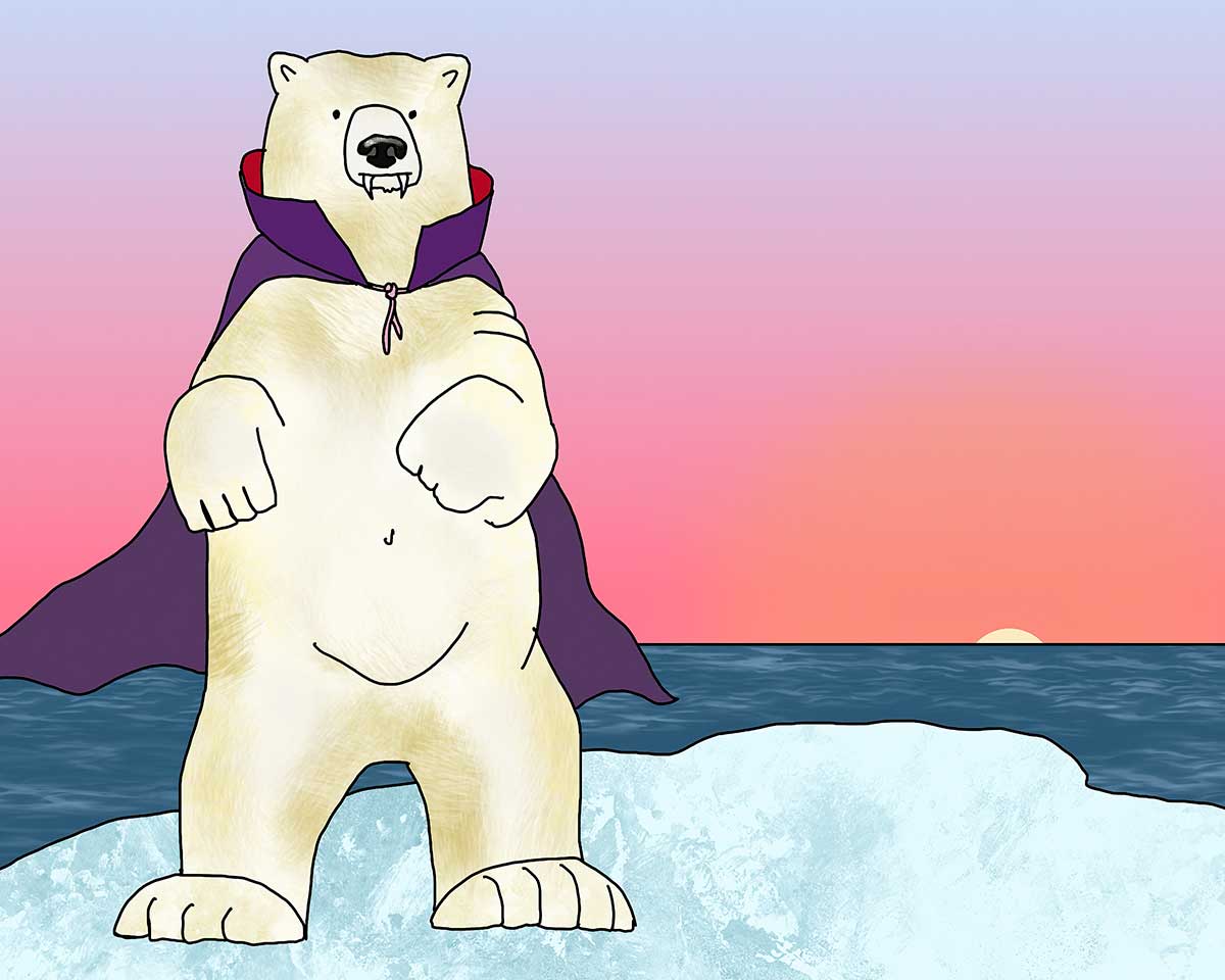 Polar Bear Vampire - Fine Art Print