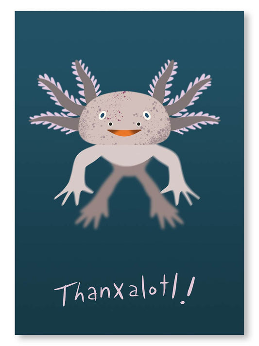 Thanxalotl (Axolotl) Note Card