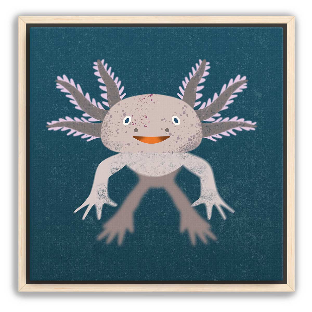 Axolotl Framed Canvas Print