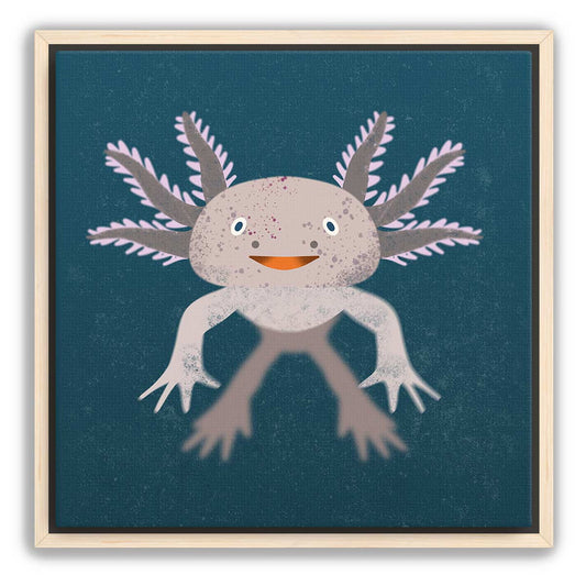 Axolotl Framed Canvas Print