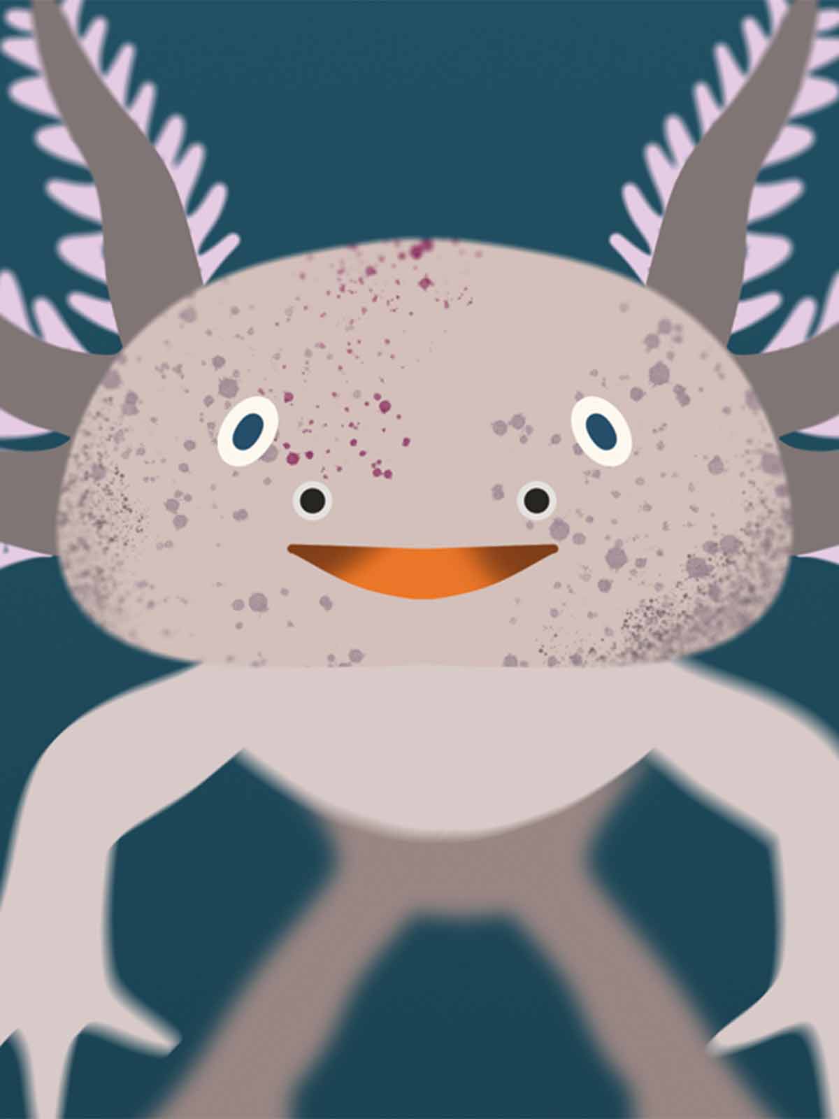 Thanxalotl (Axolotl) Note Card