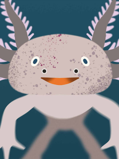 Thanxalotl (Axolotl) Note Card