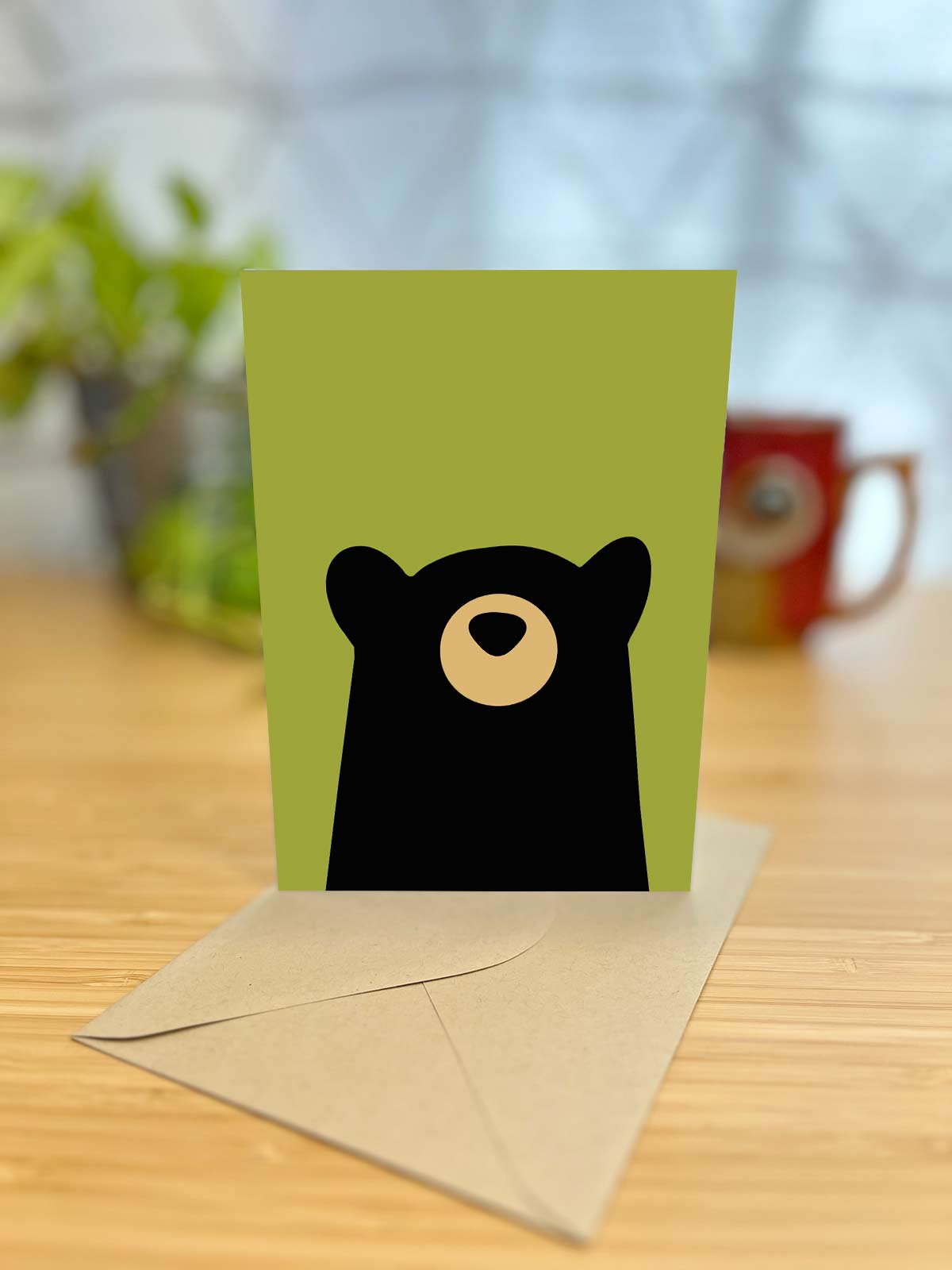 Black Bear Logo Note Card