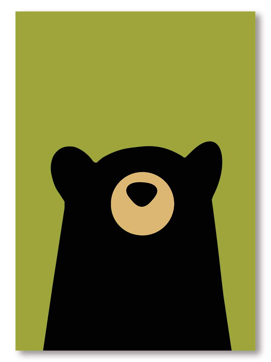 Black Bear Logo Note Card