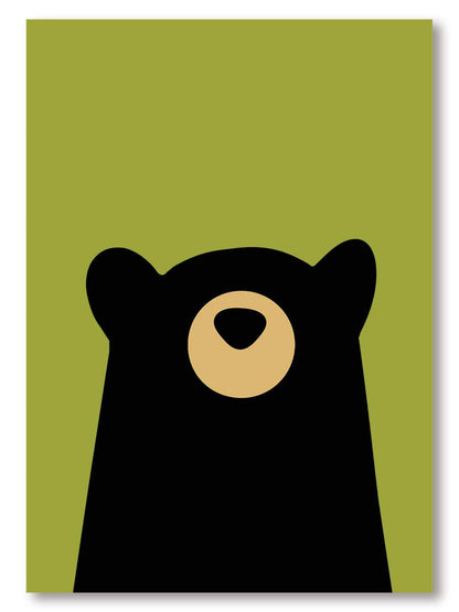 Black Bear Logo Note Card