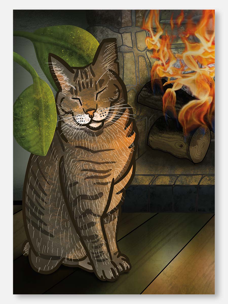 Bobby By The Fire Note Card