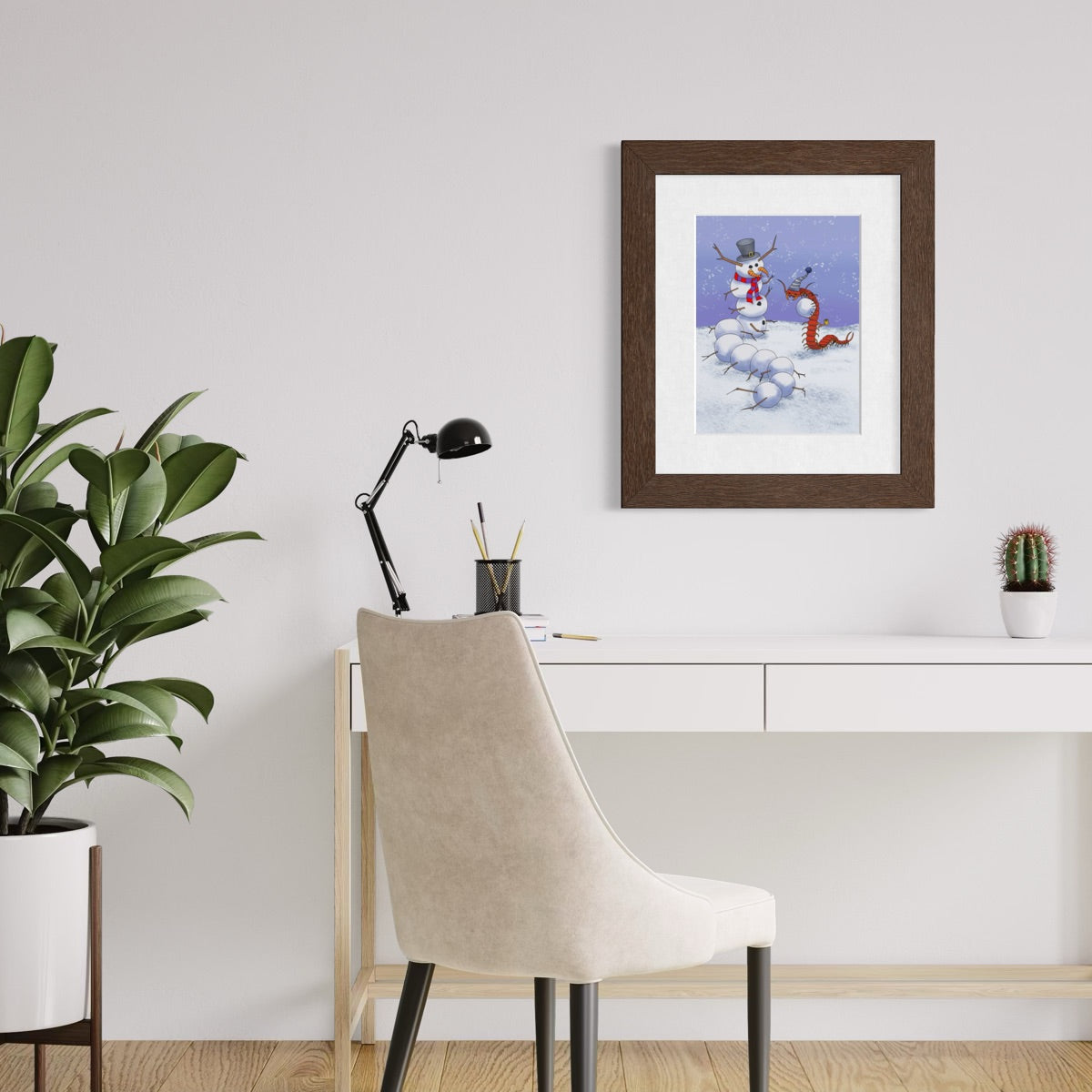 Centipede Snowman - Fine Art Print