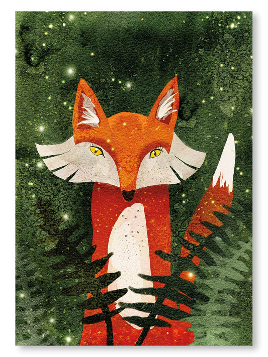 Fox, Ferns, & Fireflies Note Card