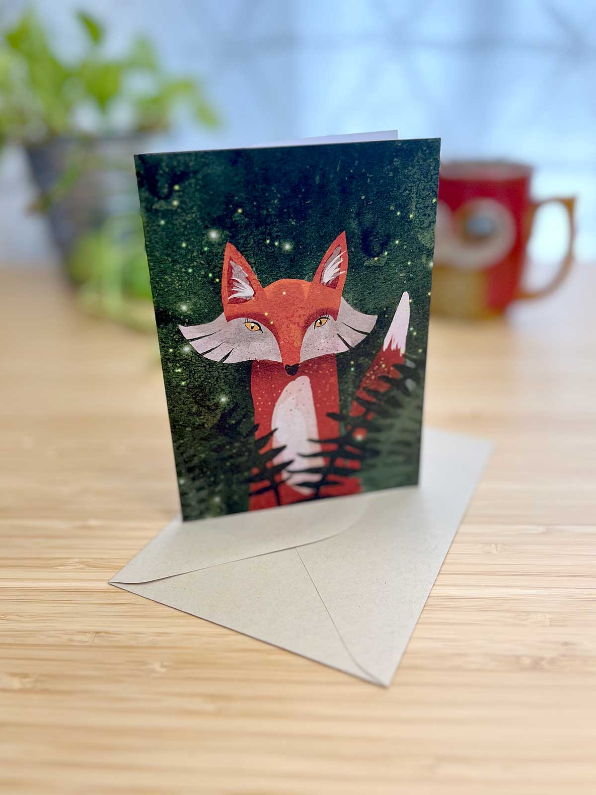 Fox, Ferns, & Fireflies Note Card