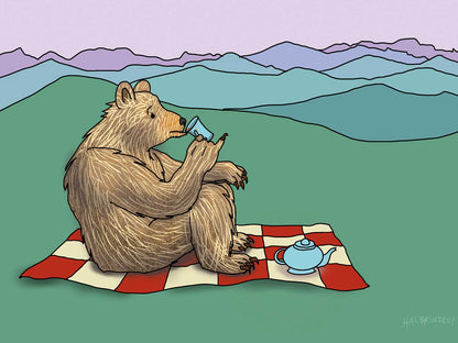 Grizzly Bear Tea Note Card