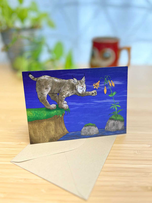 Lynx Lily Note Card