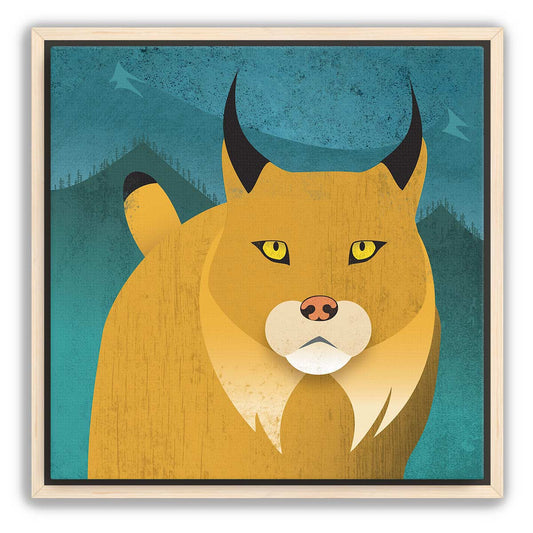 Lynx Mountain Framed Canvas Print