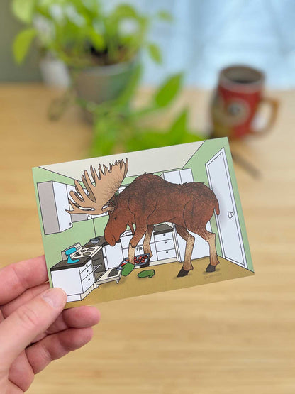 Moose Cookies Note Card