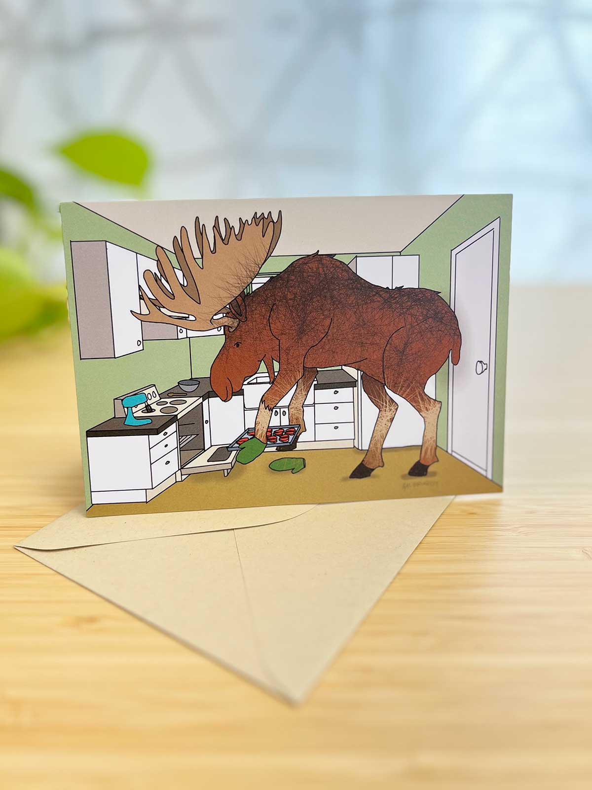 Moose Cookies Note Card