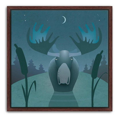 Moose Lake Framed Canvas Print