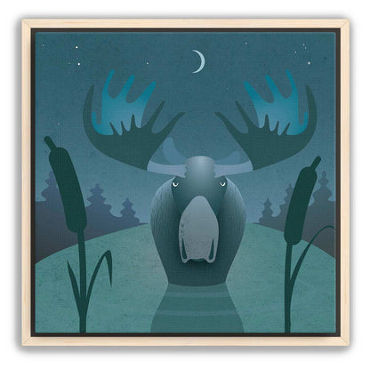Moose Lake Framed Canvas Print