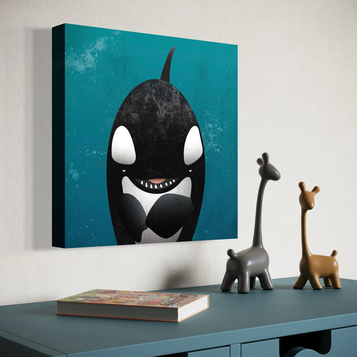 Orca Waves Canvas Print