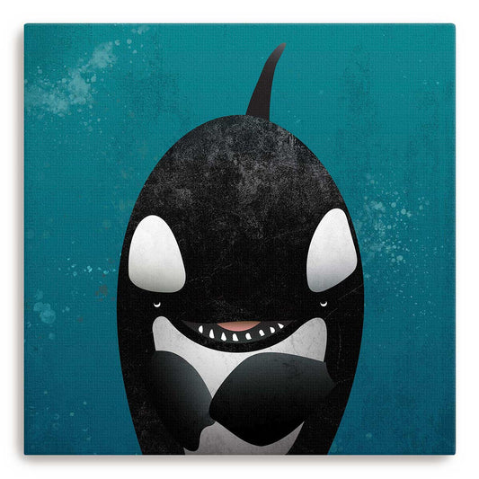 Orca Waves Canvas Print
