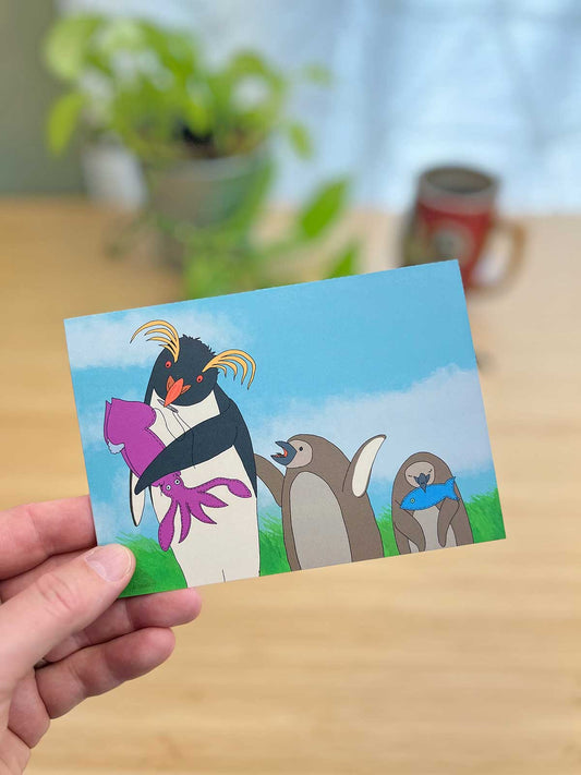 Penguin Sewing Note Card