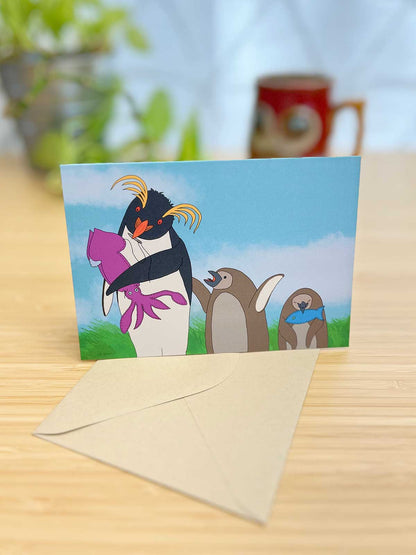 Penguin Sewing Note Card