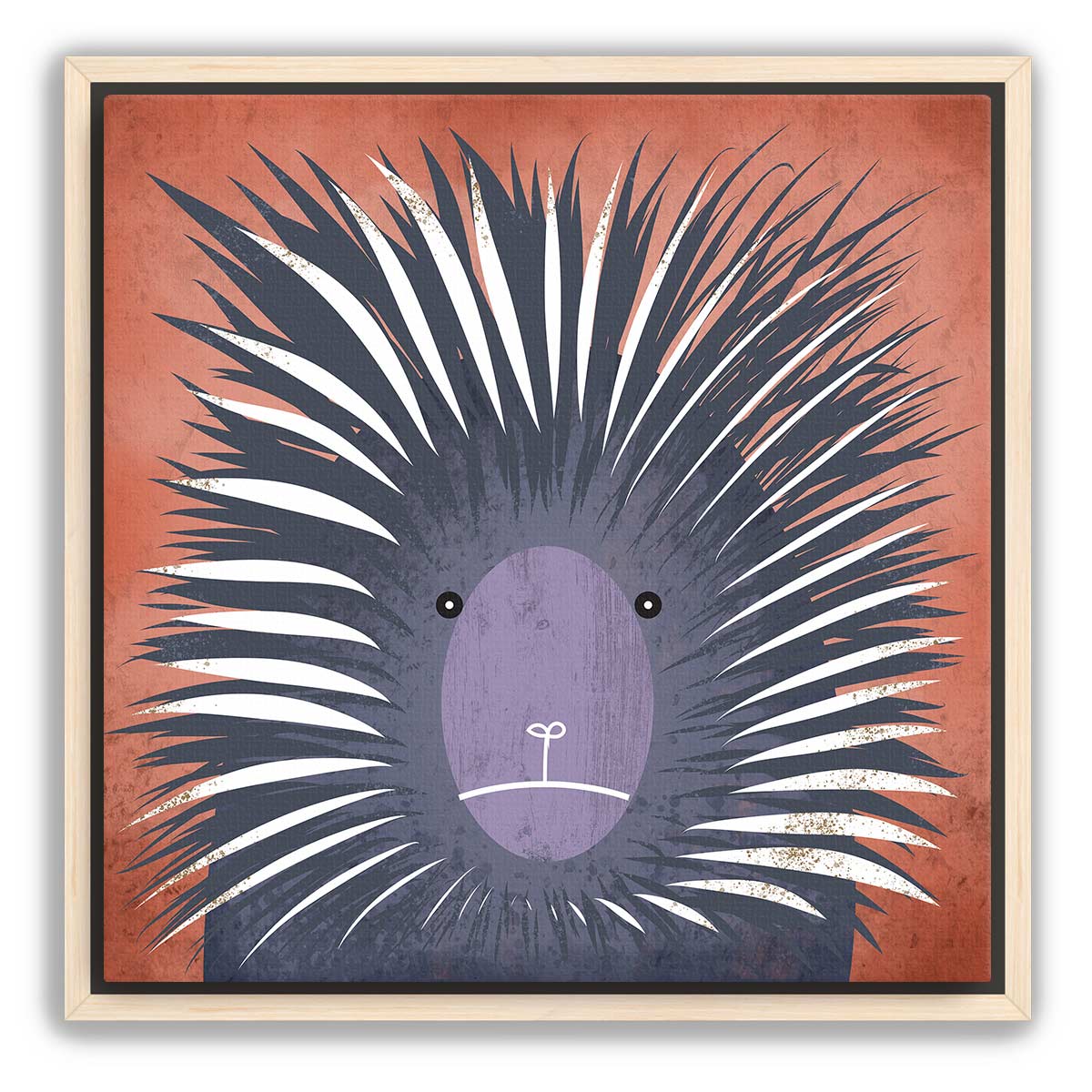 Prickly Porcupine Framed Canvas Print