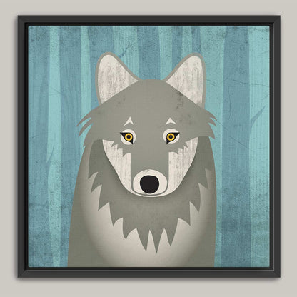 Timber Wolf Framed Canvas Print