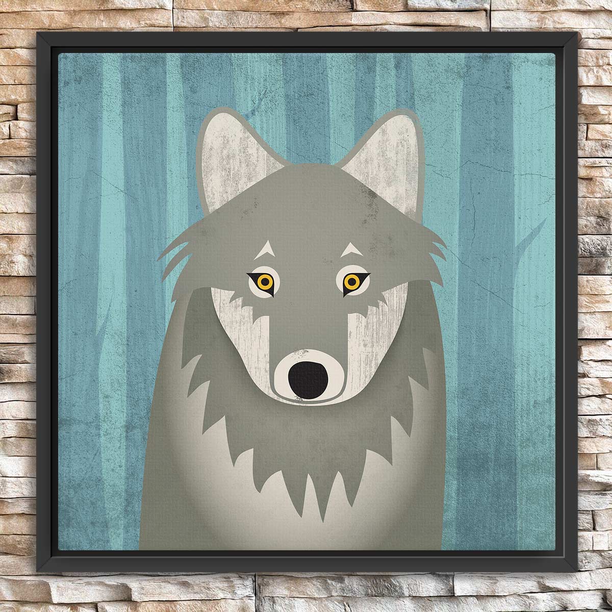 Timber Wolf Framed Canvas Print