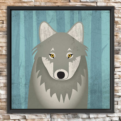 Timber Wolf Framed Canvas Print
