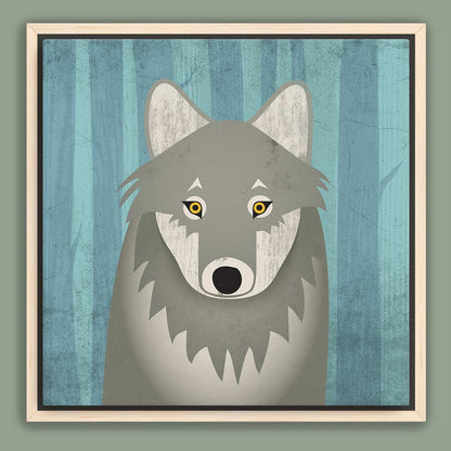 Timber Wolf Framed Canvas Print