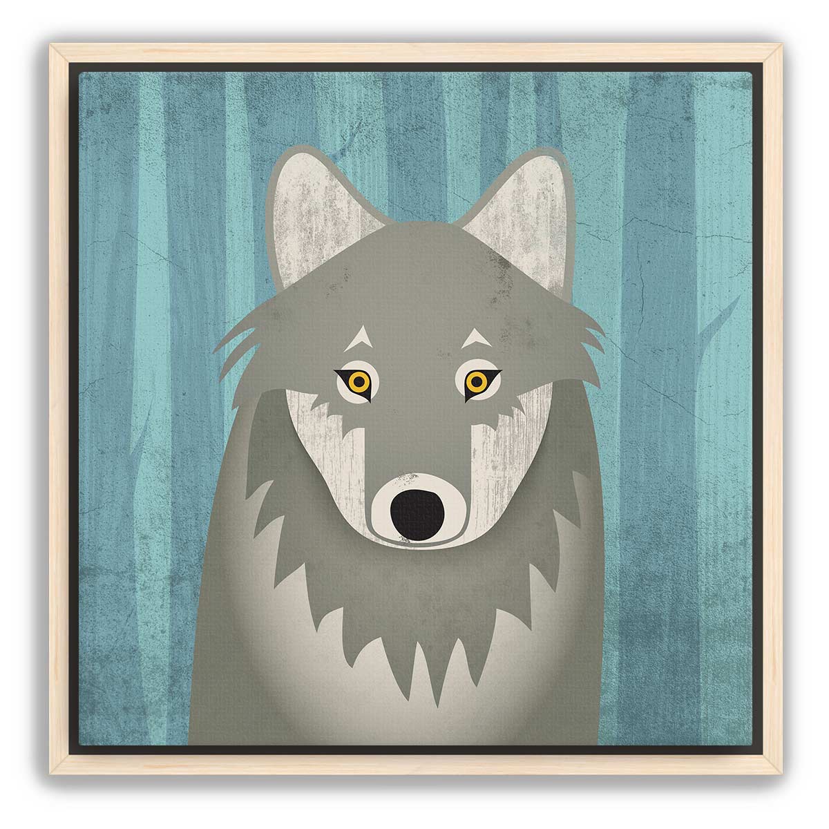 Timber Wolf Framed Canvas Print