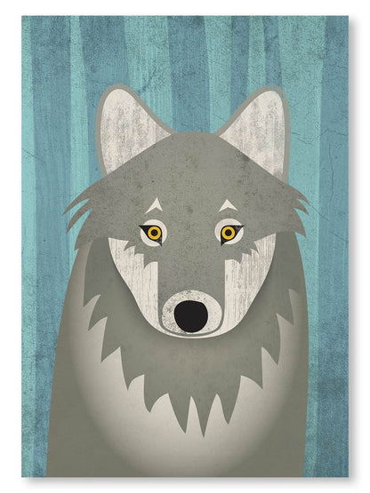 Timber Wolf Note Card