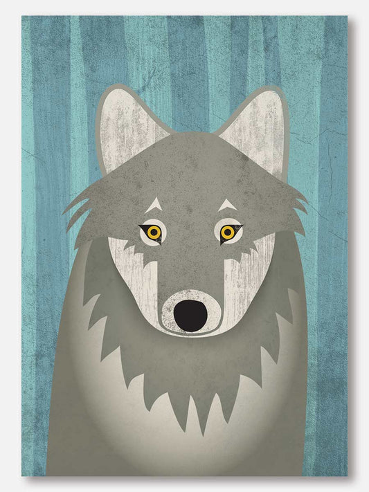 Timber Wolf Note Card