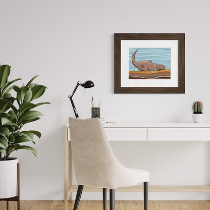 Tyrannosaurus Digging a Hole - Fine Art Print
