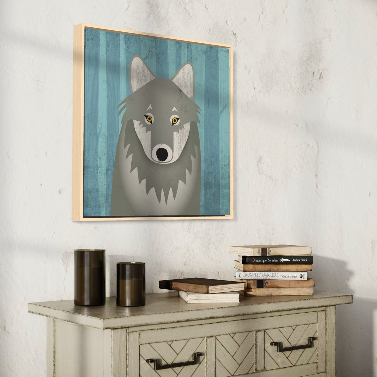 Timber Wolf Framed Canvas Print