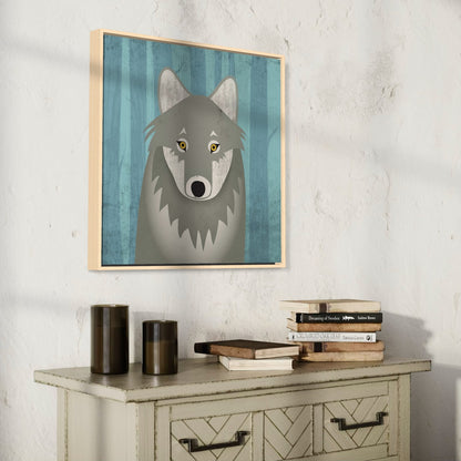Timber Wolf Framed Canvas Print