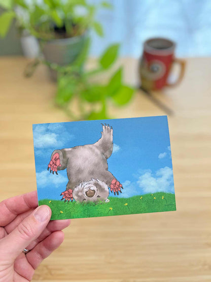 Wombat Cartwheel Note Card