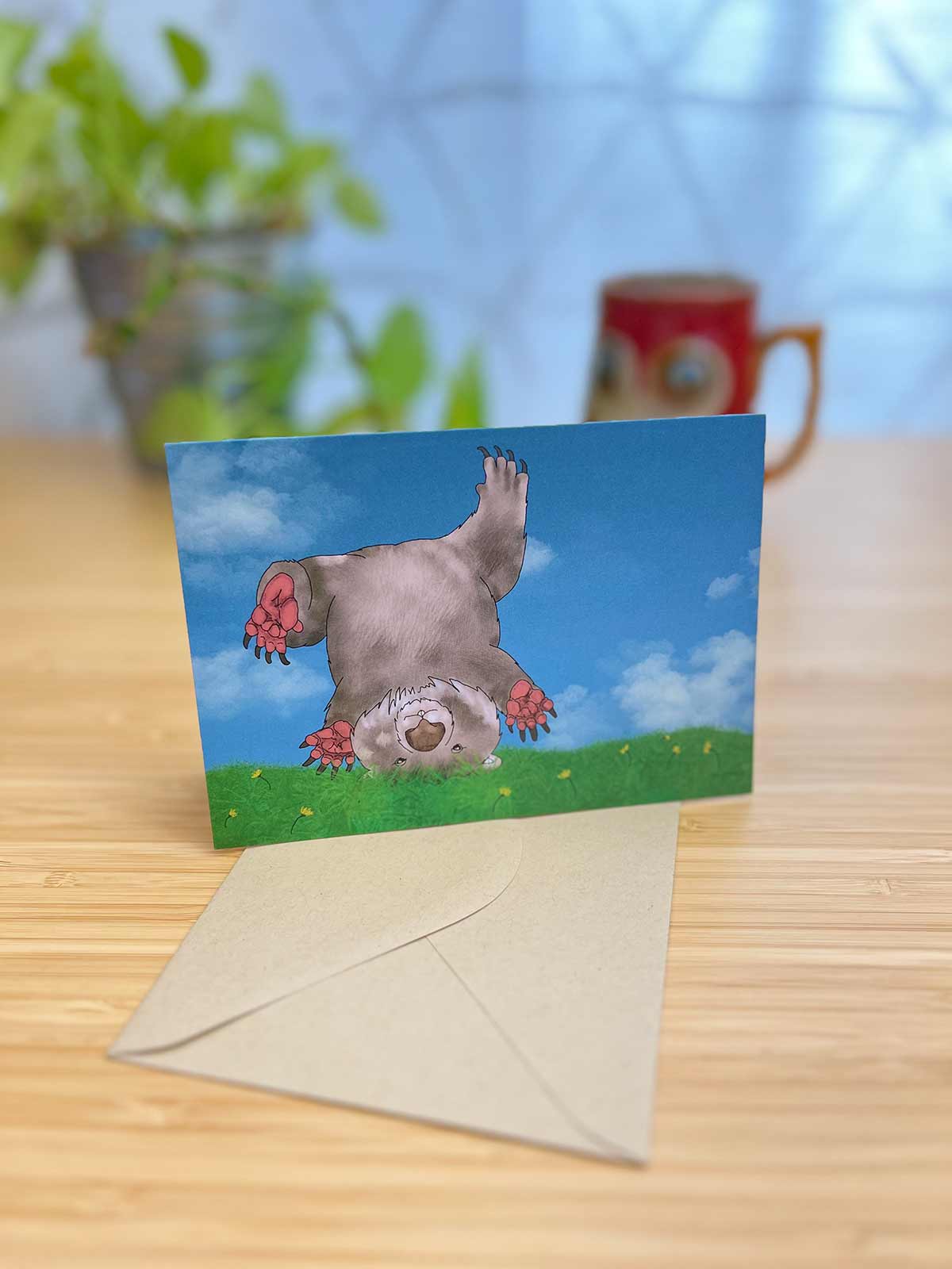 Wombat Cartwheel Note Card