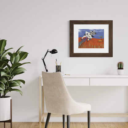 Zebra Riding a Bike - Fine Art Print